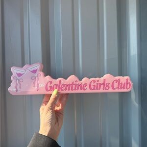 Pink Galentine Girls Club Sign